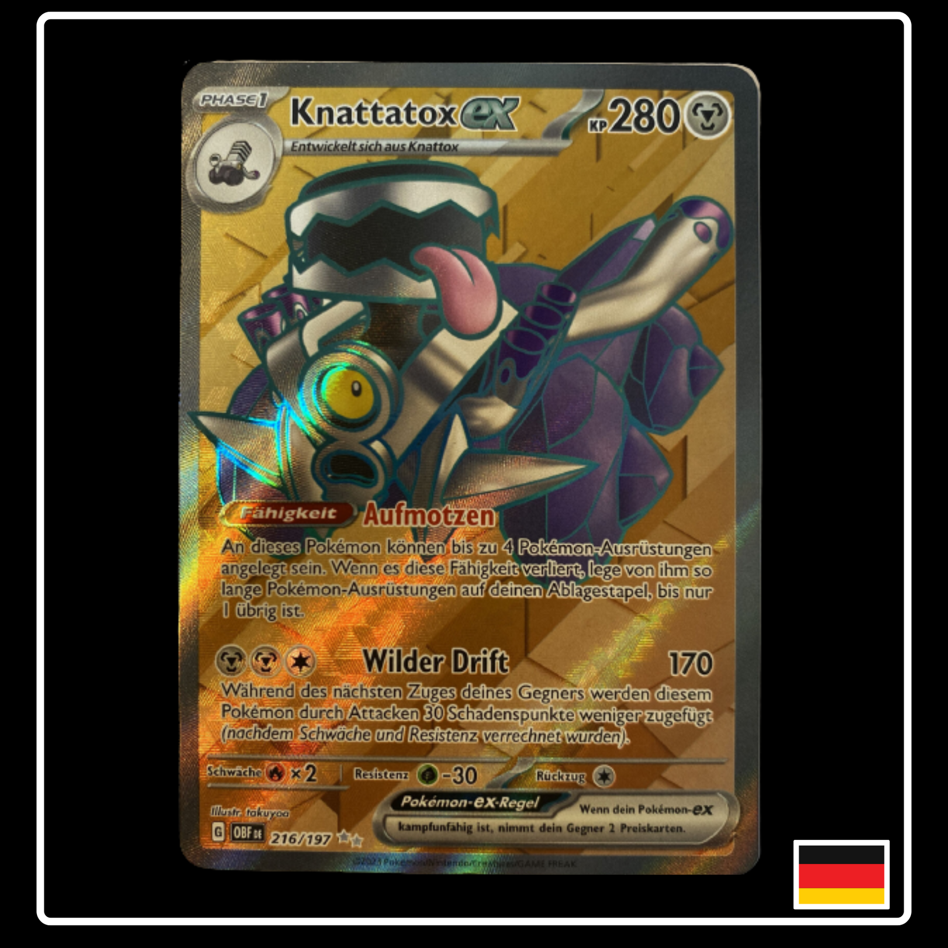 216 197 pokemon card Knattatox ex Full Art Deutsch 216/197 Obsidian Flammen – PokeDirris