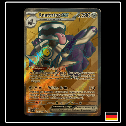 Knattatox ex Full Art Deutsch 216/197 Obsidian Flammen