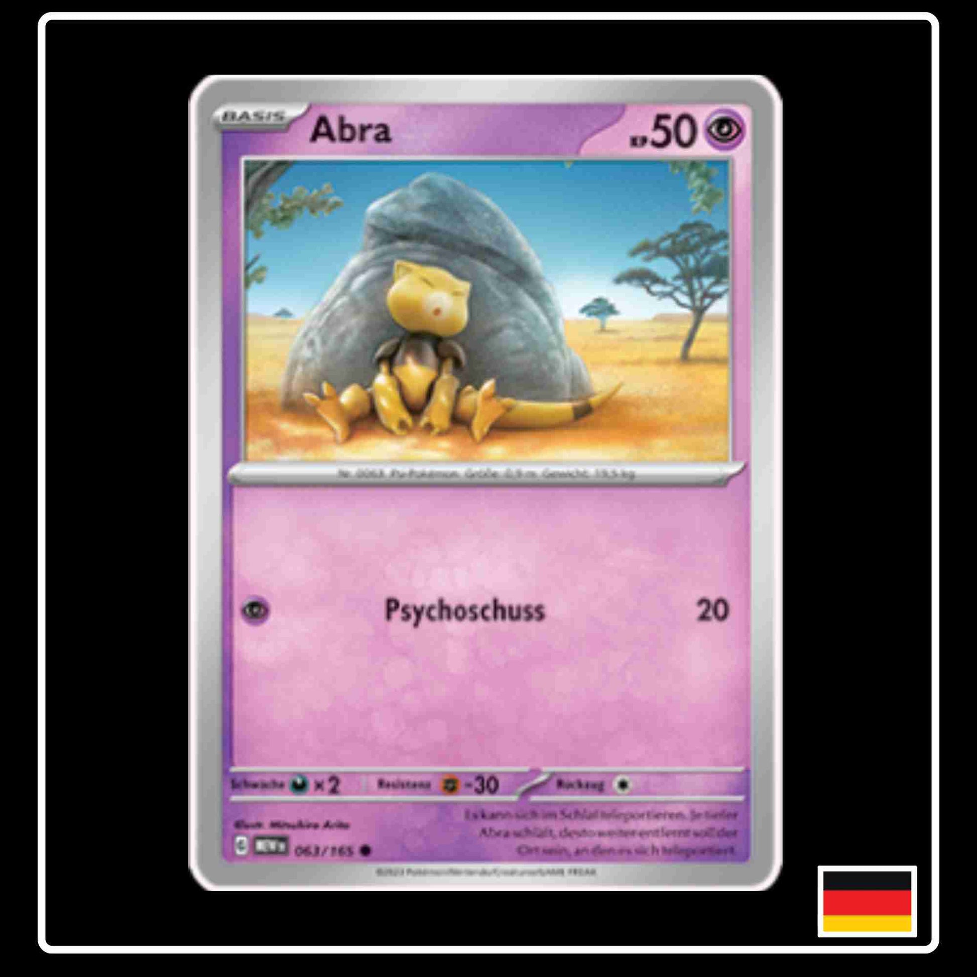 Abra 063/165 aus dem Pokemon Set Karmesin & Purpur 151 