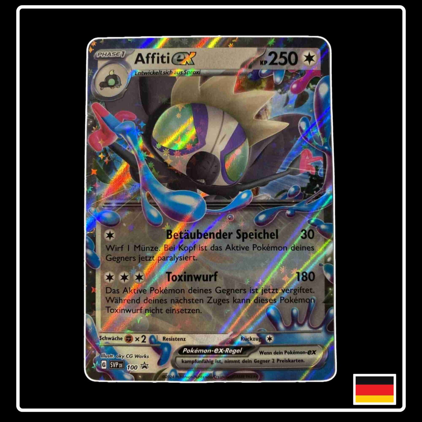 Affiti ex Black Star Promo Pokemon Karte SVP DE 100 aus Karmesin & Purpur