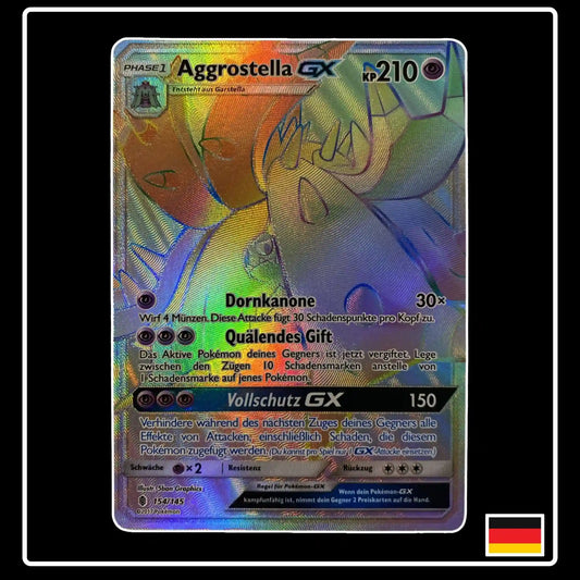 Aggrostella GX Rainbow 154/145 Pokemon Stunde der Wächter