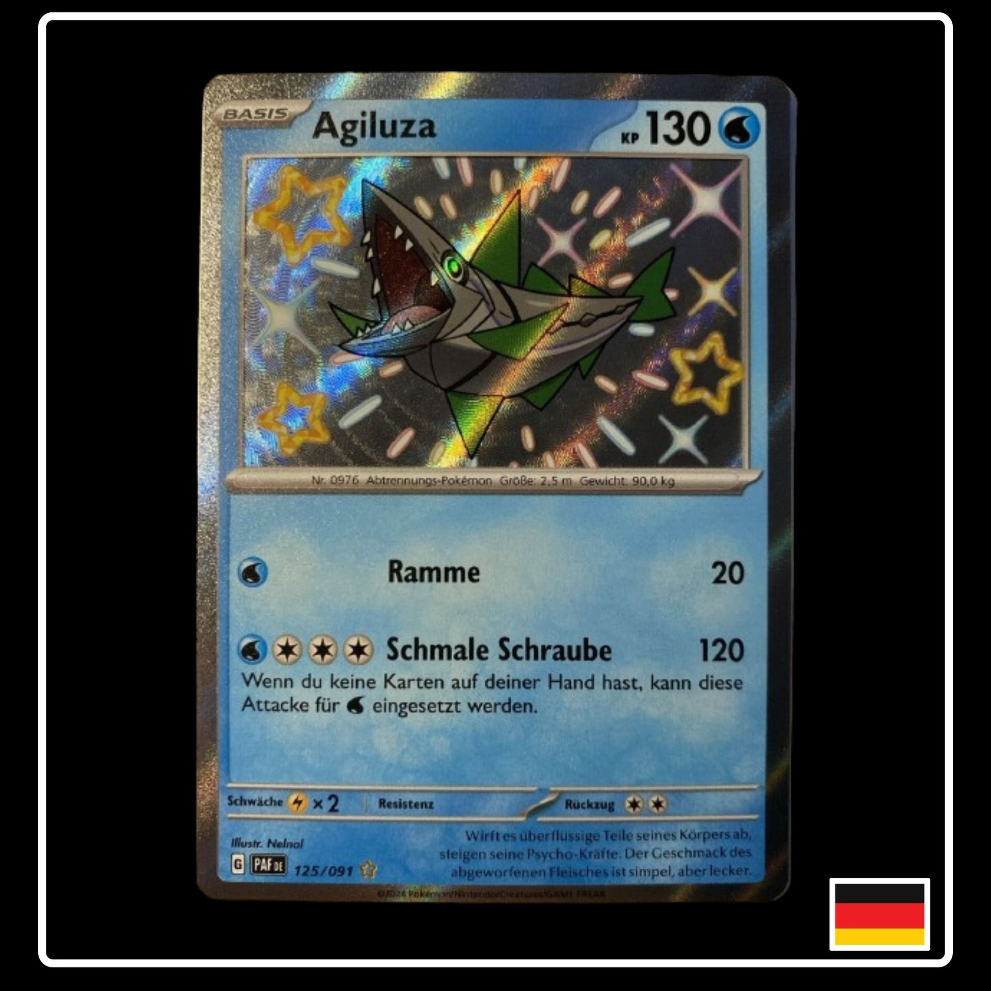 Shiny Agiluza Pokemon Karte aus Paldeas Schicksale in Deutsch