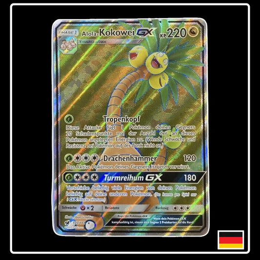 Alola-Kokowei GX Full Art 107/111 Aufziehen der Sturmröte