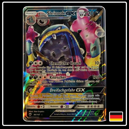 Alola-Sleimok GX 84/147 Pokemon Nacht im Flammen