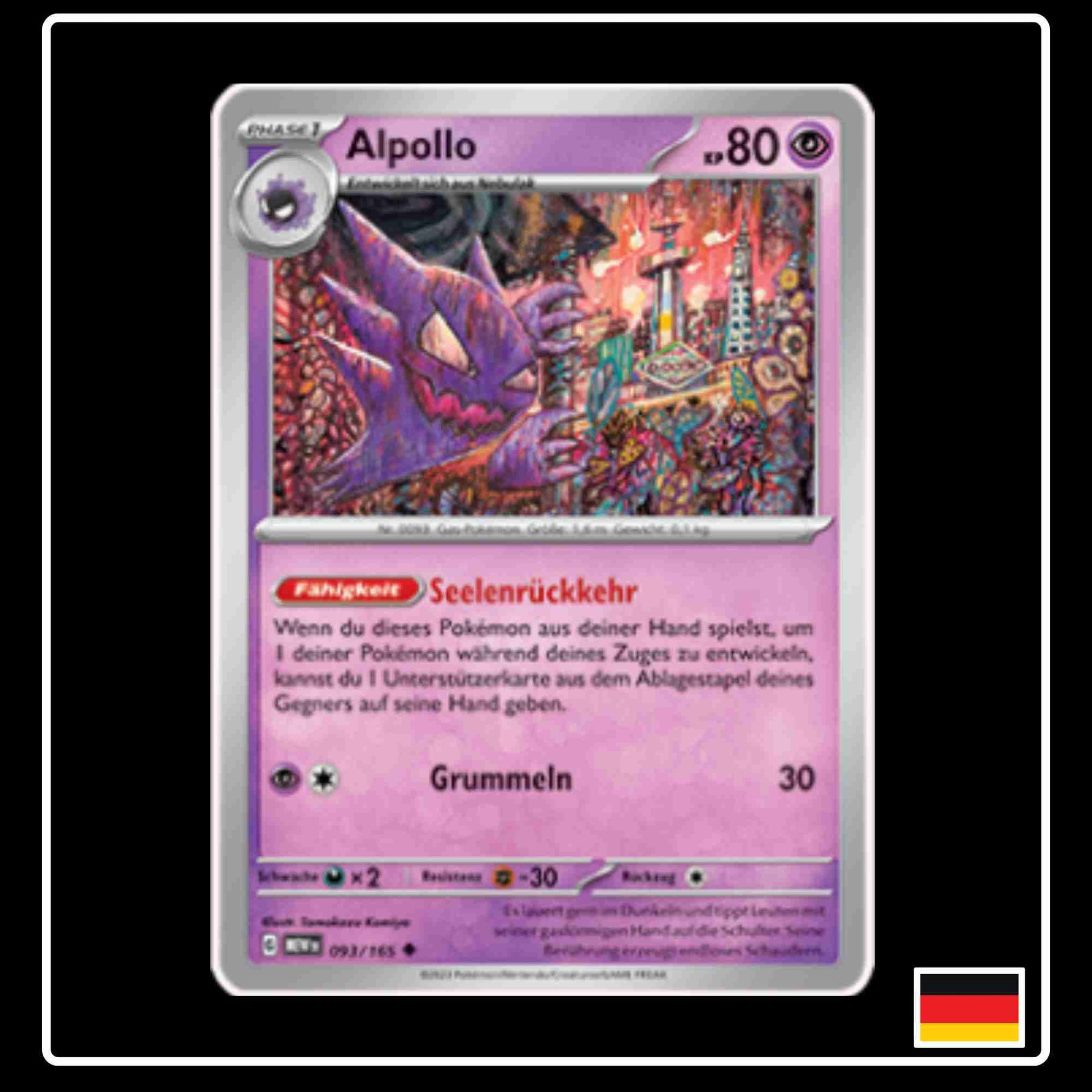 Alpollo 093/165 aus dem Pokemon Set Karmesin & Purpur 151 