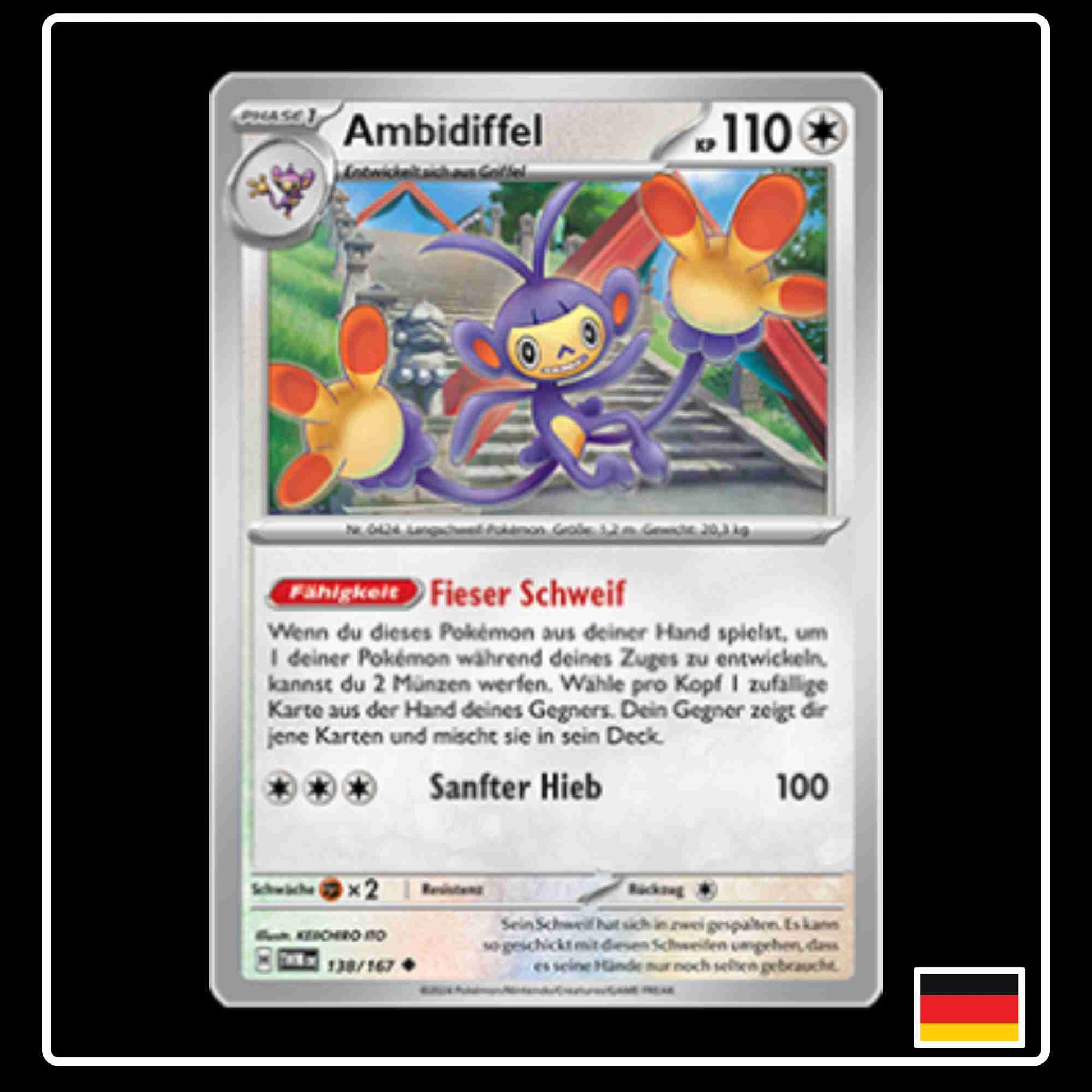 Ambidiffel Pokemon Karte 138/167 aus dem Set Maskerade im Zwielicht