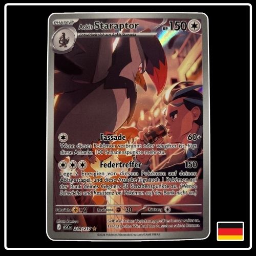 Aokis Staraptor Illustration Rare 249/217 Pokemon Erhabene Helden