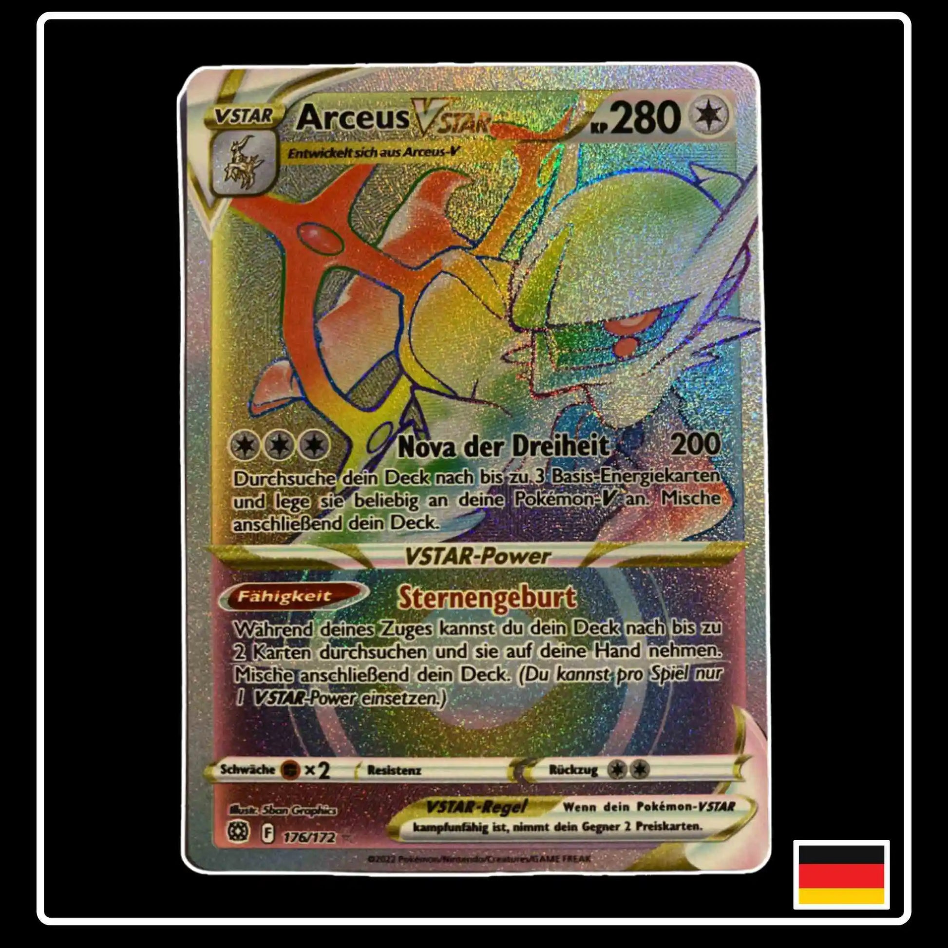 Arceus VSTAR Rainbow 176/172 Pokemon Strahlende Sterne PokeDirris Arceus VSTAR Rainbow 176/172 Pokemon Strahlende Sterne PokeDirris