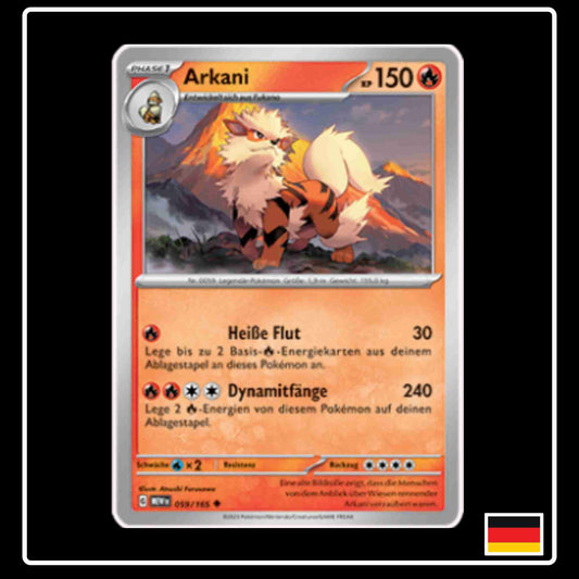 Arkani 059/165 aus dem Pokemon Set Karmesin & Purpur 151 