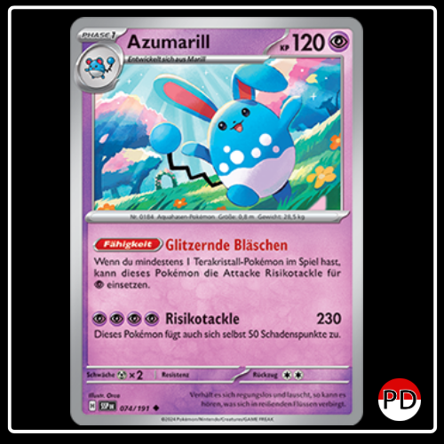Azumarill 074/191 Pokemon Stürmische Funken