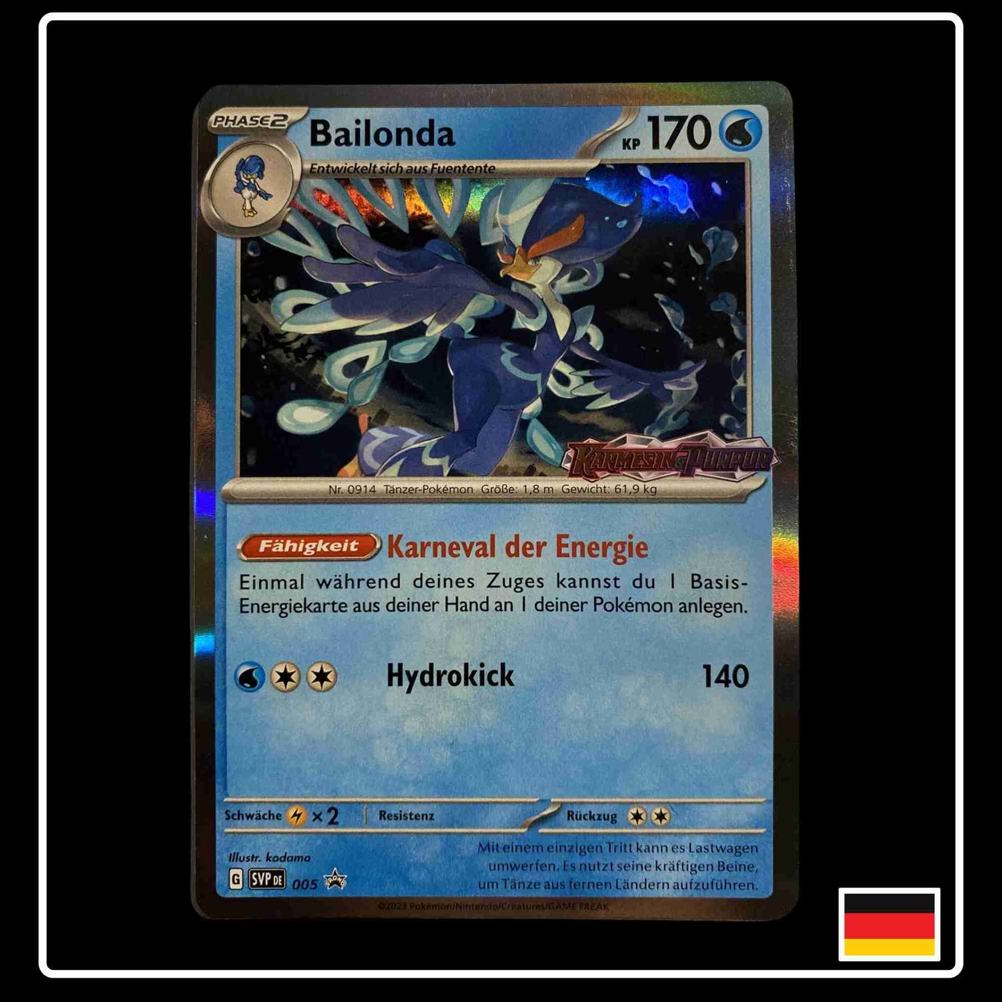 Bailonda Holo Promo Pokemon Karte aus Karmesin & Purpur