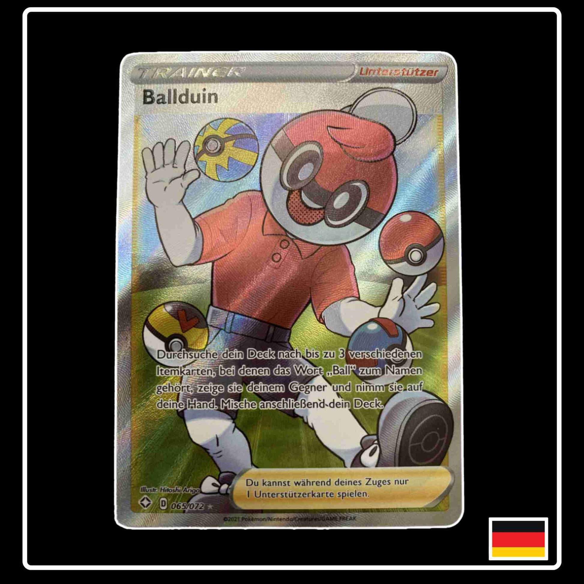 Pokemon Karte Ballduin Full Art 065/072 aus dem Schwert & Schild Set Glänzendes Schicksal