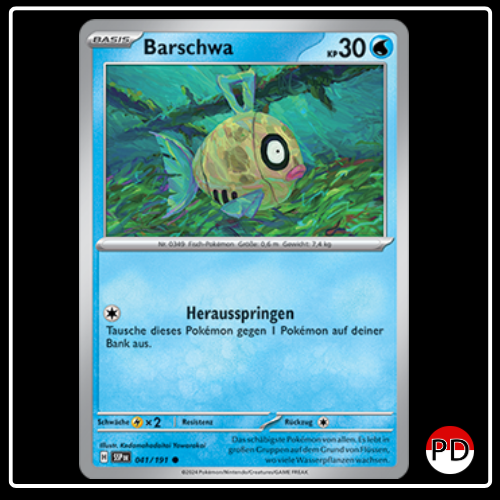 Barschwa 041/191 Pokemon Stürmische Funken Sammelkarten
