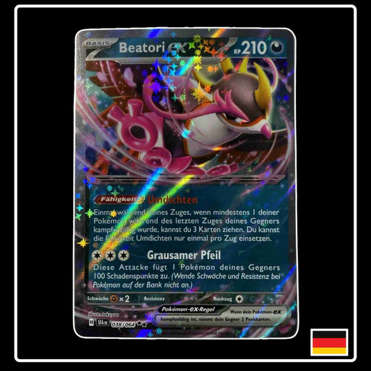 Beatori ex seltene Pokemon Karte 038/064 aus dem Karmesin & Purpur Set Nebel der Sagen