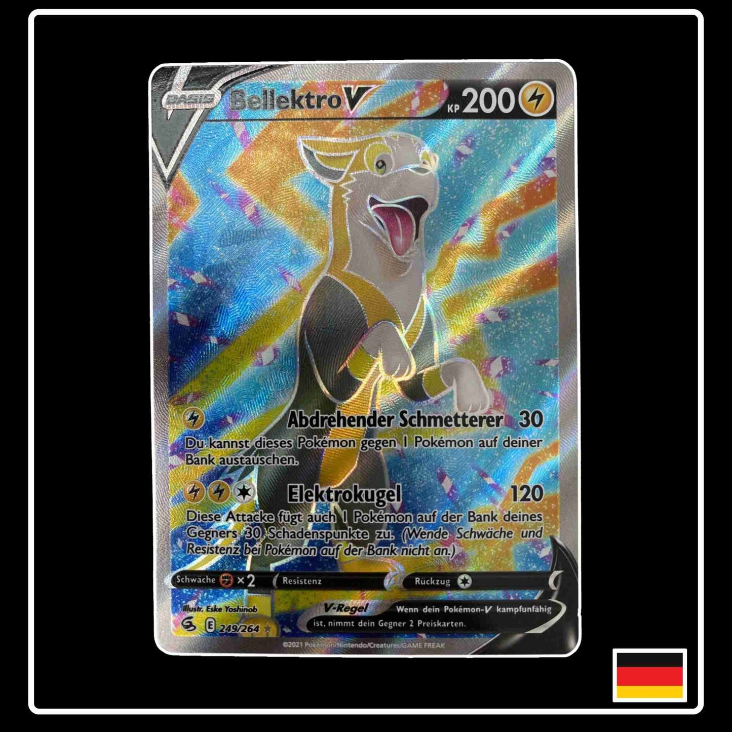 Bellektro V Pokemon Karte Full Art 249/264 aus dem Set Fusionsangriff