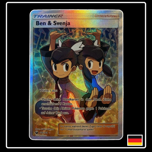 Ben & Svenja Trainer Full Art 166/168 Pokemon Sturm am Firmament