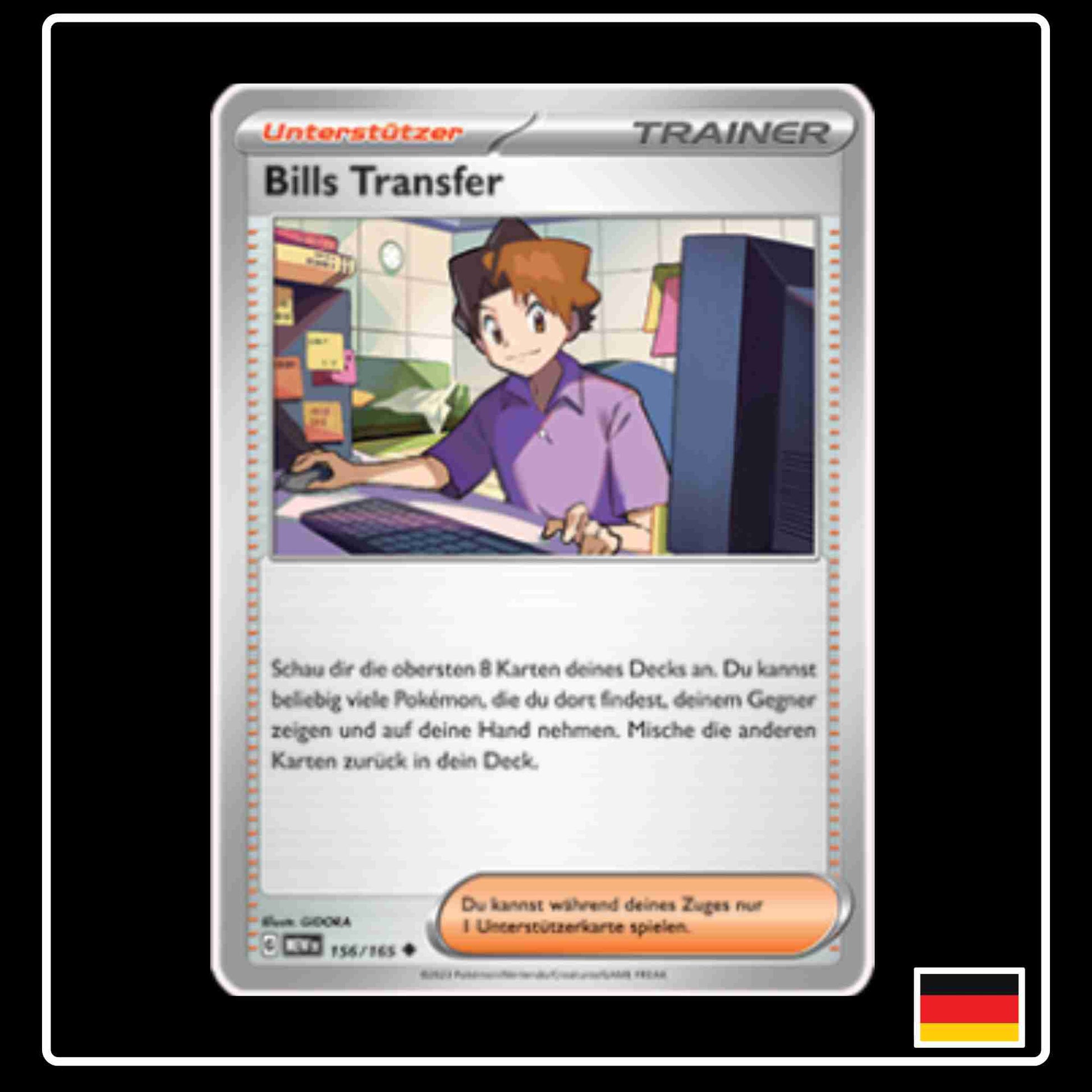 Bills Transfer 156/165 aus dem Pokemon Set Karmesin & Purpur 151 