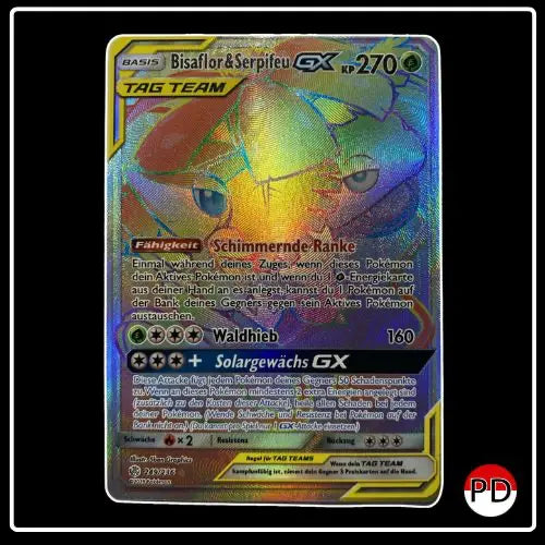 Bisaflor & Serpifeu GX Rainbow 249/236 Pokemon Welten im Wandel