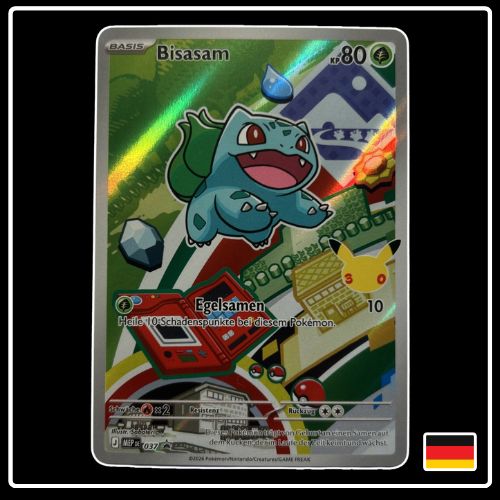 Bisasam Illustration Rare MEP DE 037 Mega Entwicklung Black Star Promo