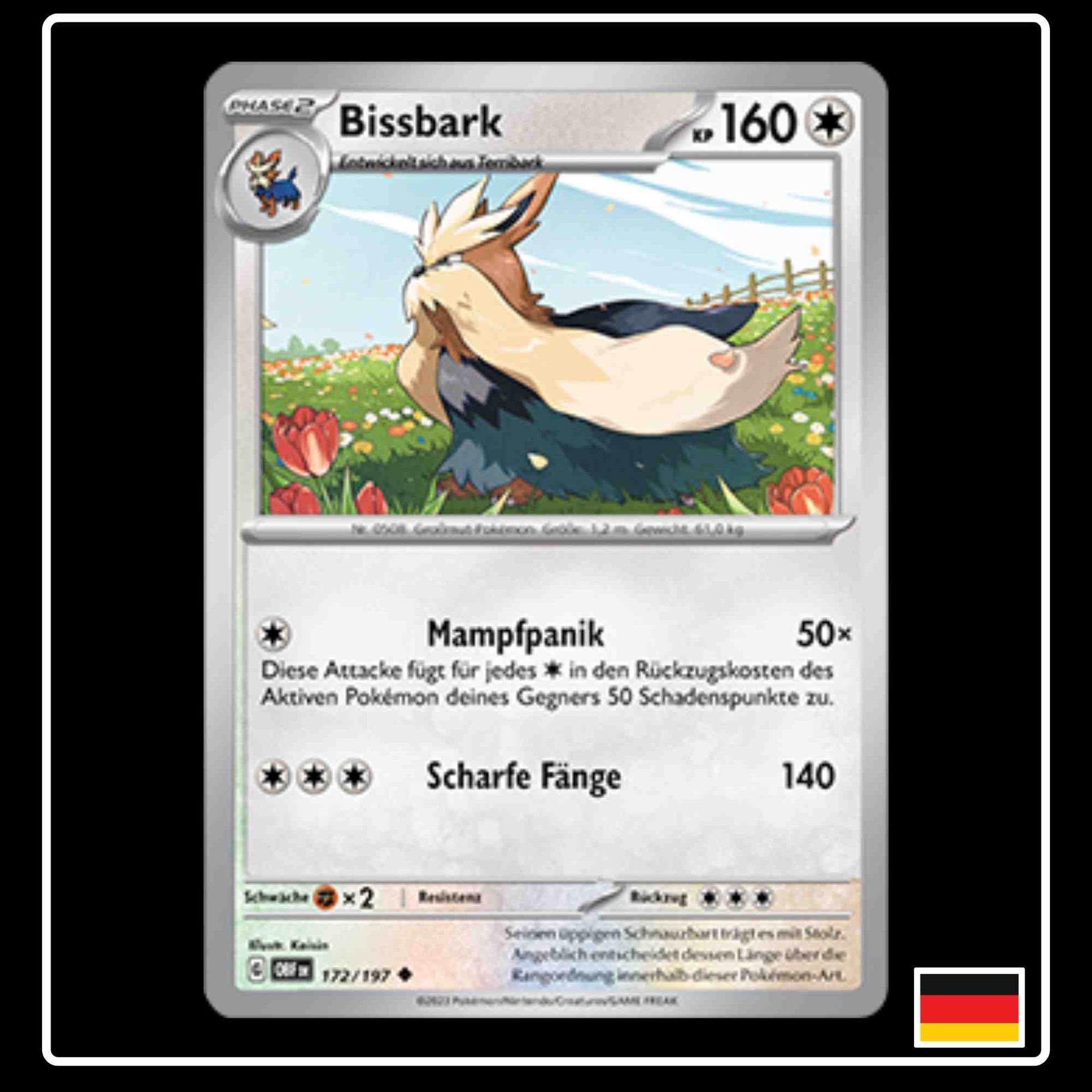 Pokemon Karte Bissbark 172/197