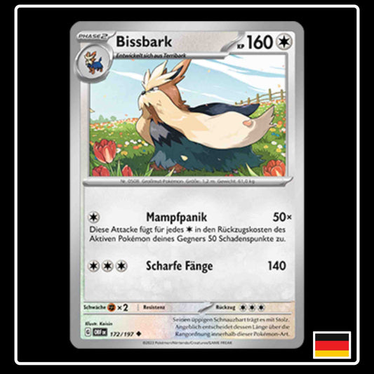 Pokemon Karte Bissbark 172/197