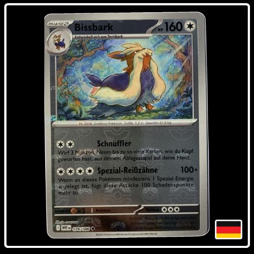 Bissbark Meisterball 076/086 Pokemon Weisse Flammen