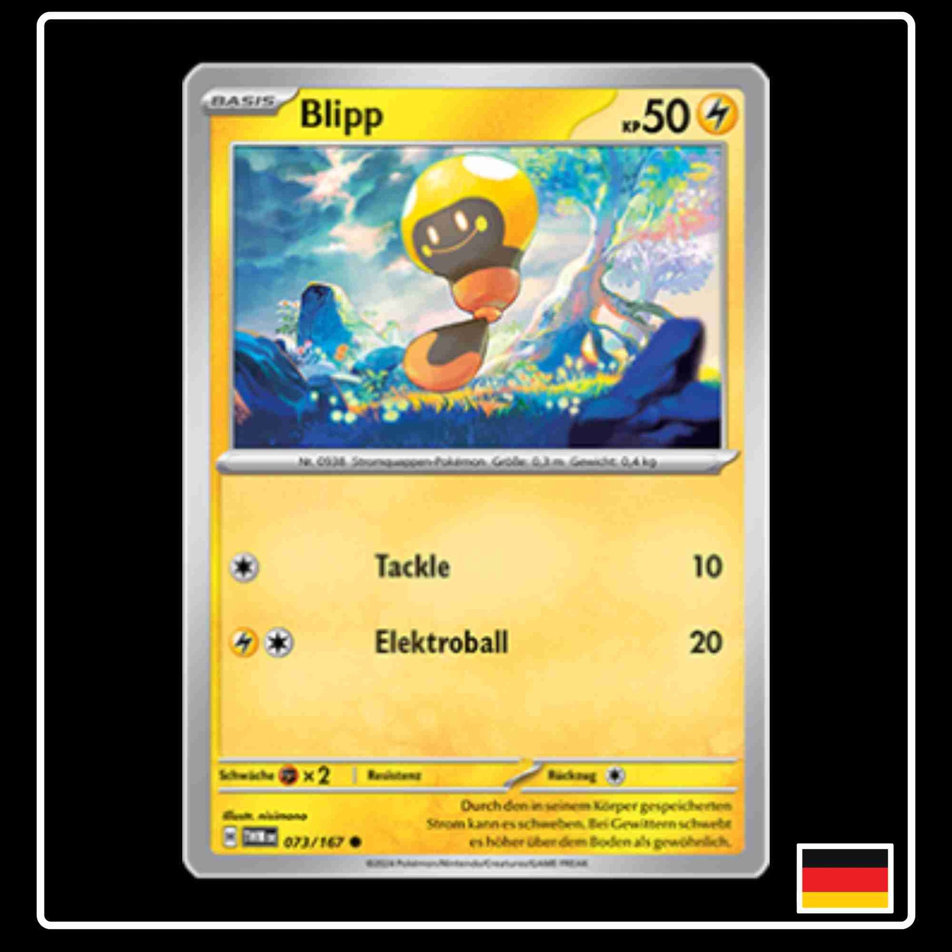 Blipp Pokemon Karte 073/167 aus dem Set Maskerade im Zwielicht