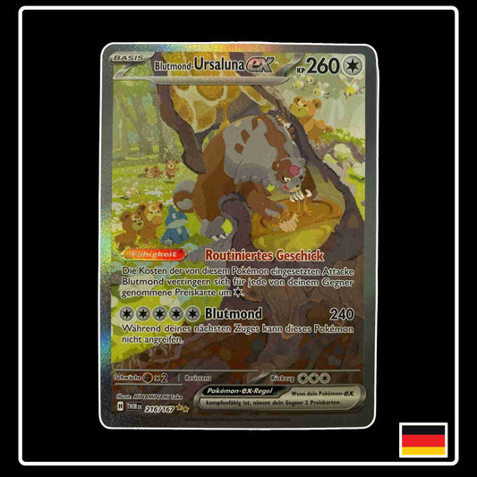 Blutmond-Ursaluna ex SIR 216/167 aus Pokemon Karmesin & Purpur Set Maskerade im Zwielicht