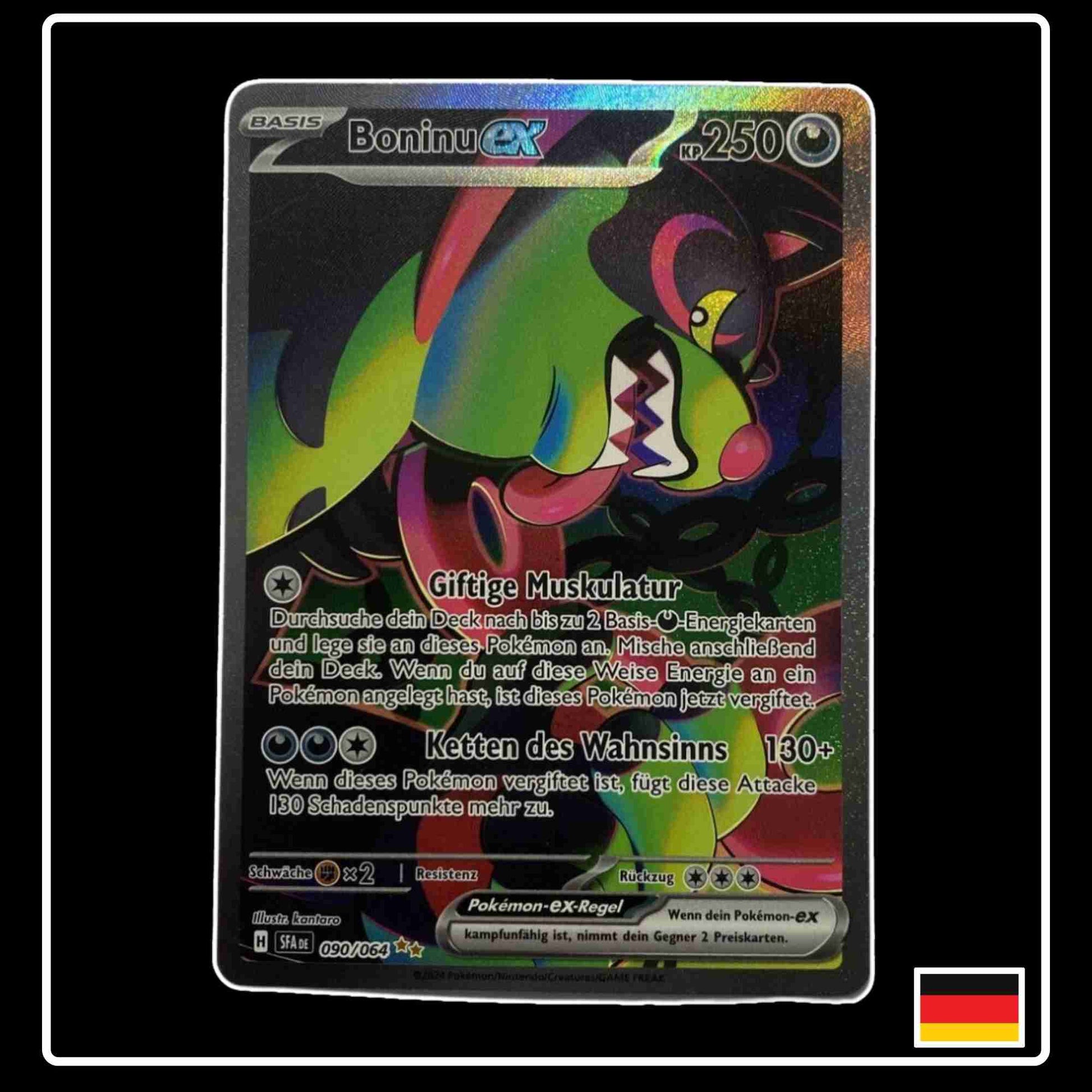 Boninu ex SIR seltene Pokemon Karte 090/064 aus dem Karmesin & Purpur Set Nebel der Sagen