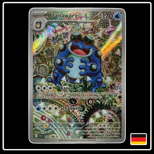 Branawarz Illustration Rare 105/086 Pokemon Schwarze Blitze