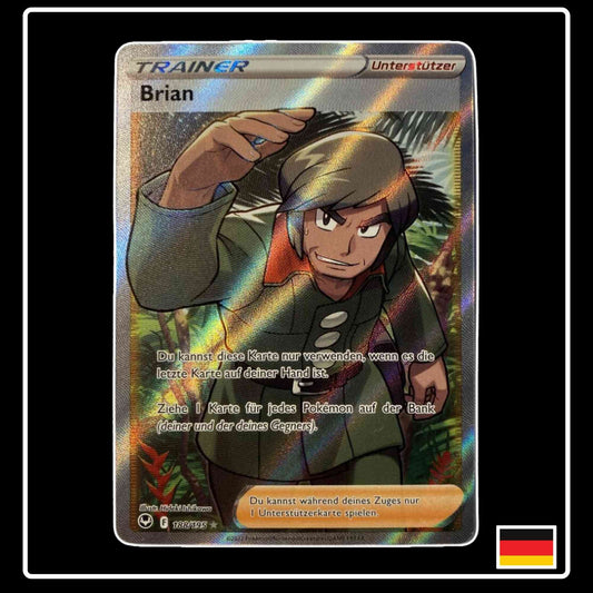 Brian Trainer Full Art 188/195 Pokemon Silberne Sturmwinde