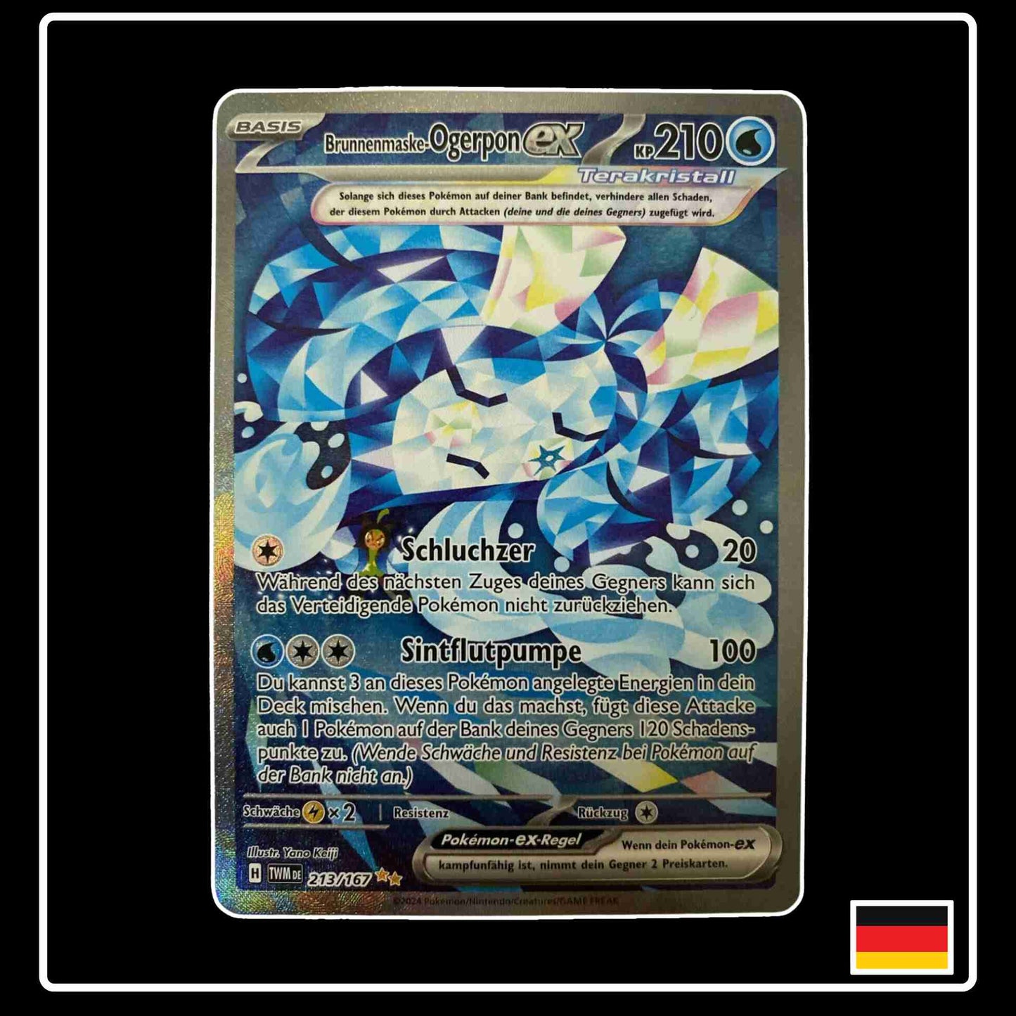 Brunnenmaske-Ogerpon ex SIR 213/167 aus Pokemon Karmesin & Purpur Set Maskerade im Zwielicht