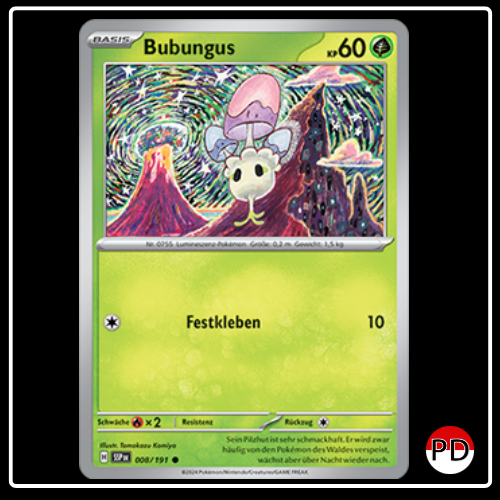 Bubungus 008/191 Pokemon Stürmische Funken Sammelkarten