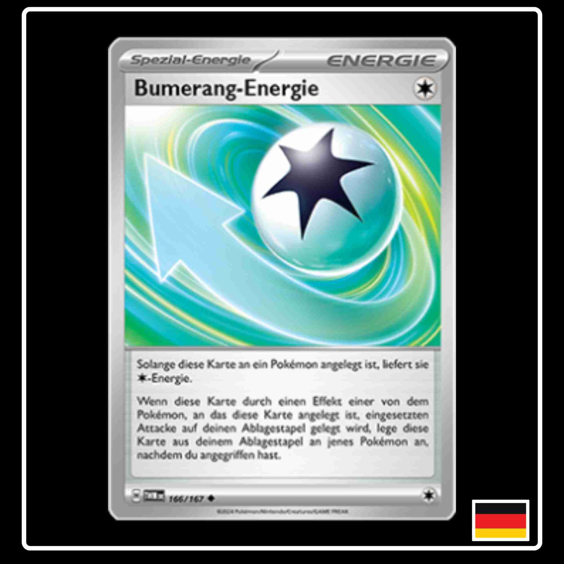 Bumerang-Energie Pokemon Karte 166/167 aus dem Set Maskerade im Zwielicht