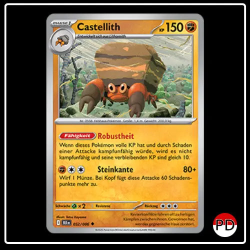 Castellith 052/086 Pokemon Schwarze Blitze