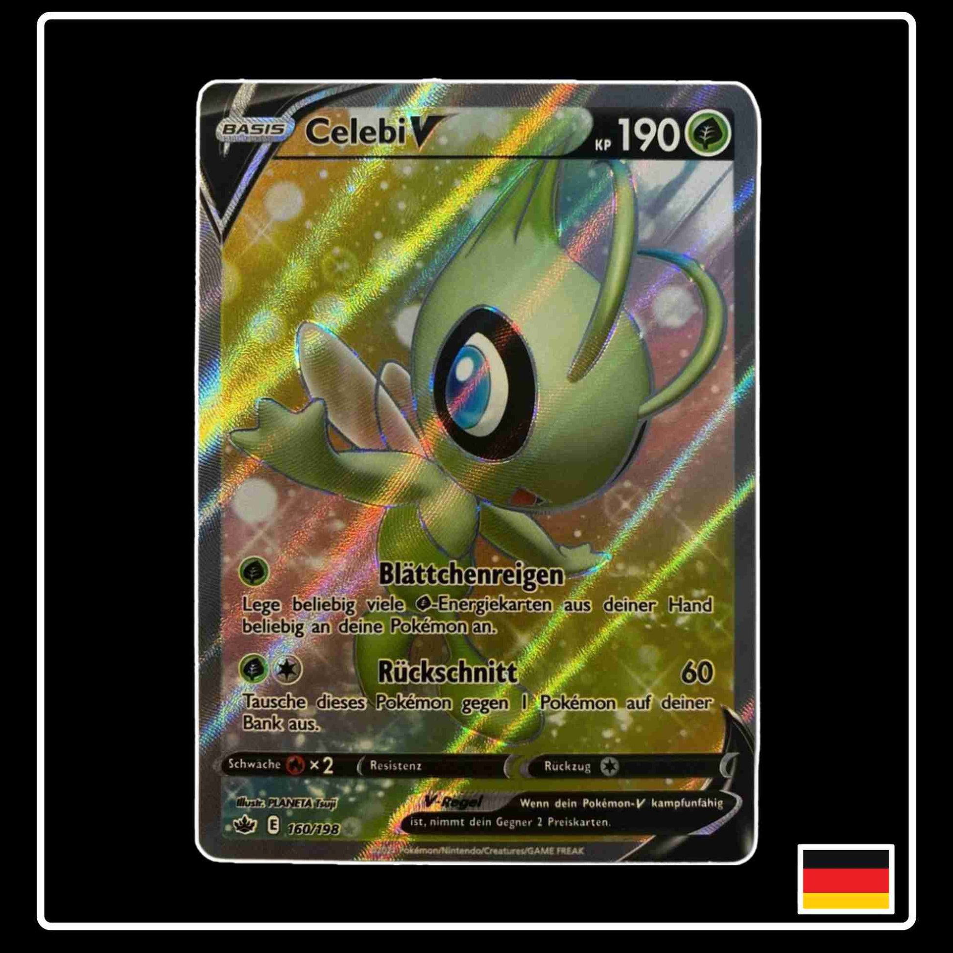 Celebi V V Full Art 160/198 aus dem Pokemon Set Schaurige Herrschaft