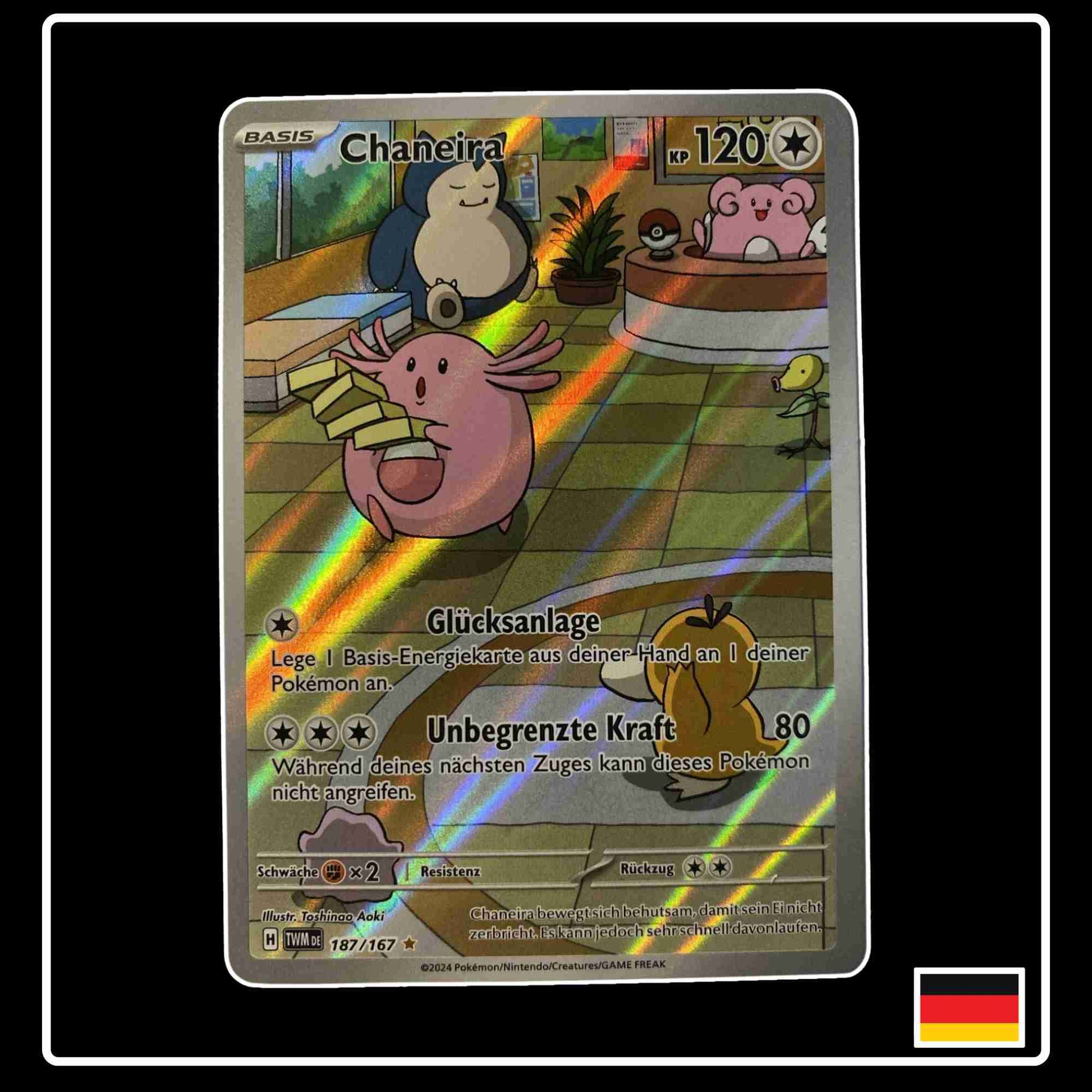 Chaneira Art Rare 187/167 aus dem Pokemon Set Maskeraden im Zwielicht