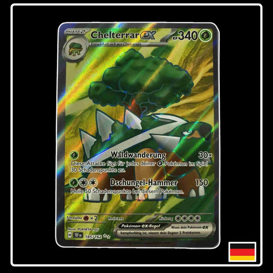 Chelterrar ex Full Art Pokemon Karte 185/162 aus dem Set Gewalten der Zeit