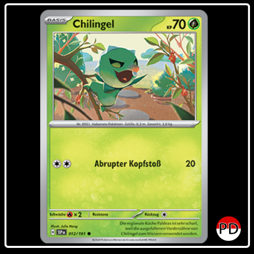 Chilingel 012/191 Pokemon Stürmische Funken Sammelkarten