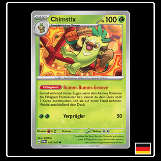 Chimstix Pokemon Karte 015/167 aus dem Set Maskerade im Zwielicht