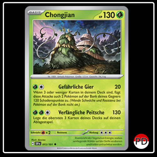 Chongjian 015/191 Pokemon Stürmische Funken Sammelkarten
