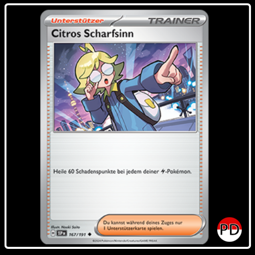 Citros Scharfsinn 167/191 Pokemon Stürmische Funken