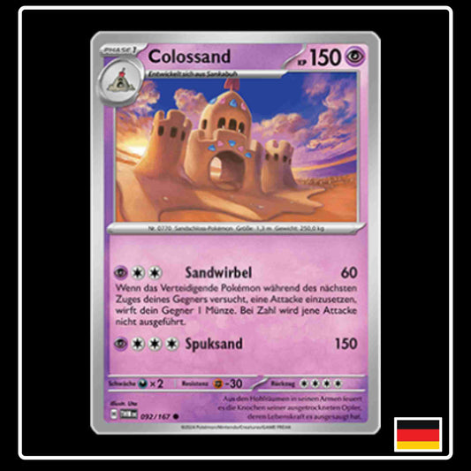 Colossand Pokemon Karte 092/167 aus dem Set Maskerade im Zwielicht