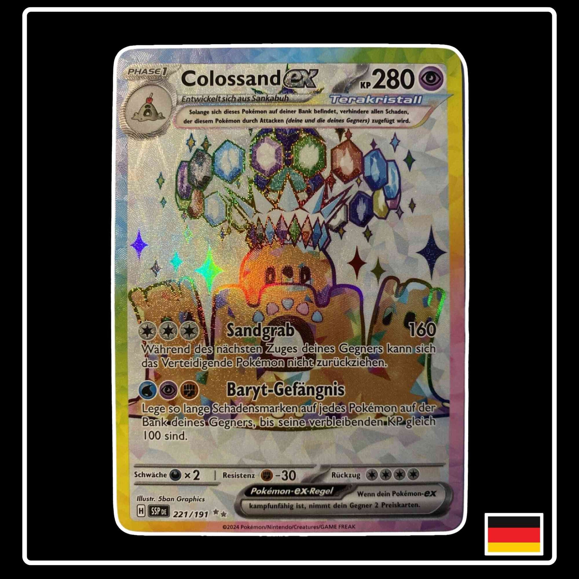 Colossand ex 221/191 Pokemon Stürmische Funken