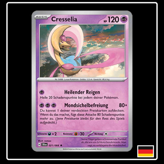 Cresselia 021/064 Pokemon Karte aus Karmesin und Purpur Nebel der Sagen