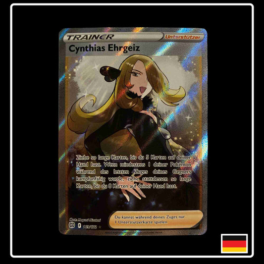 Cynthias Ehrgeiz Trainer Pokemon Full Art Karte 169/172 Strahlende Sterne