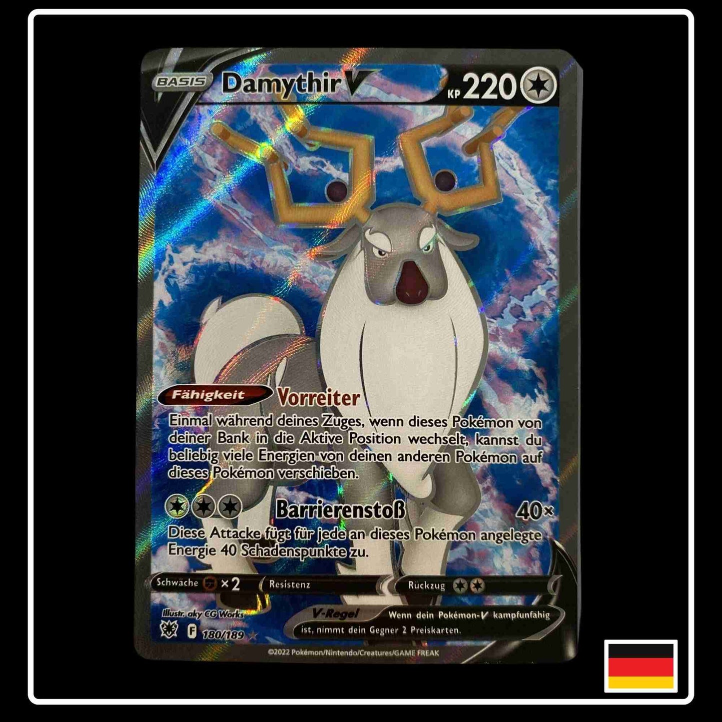 Damythir V Full Art 180/189 Pokemon Karte