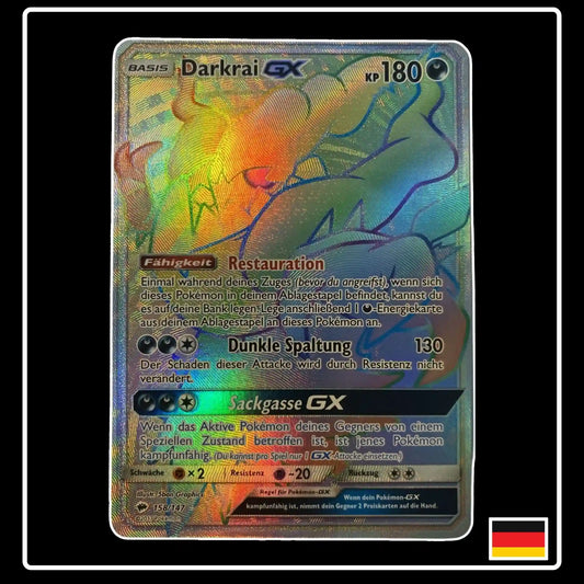 Darkrai GX Rainbow 158/147 Pokemon Nacht in Flammen