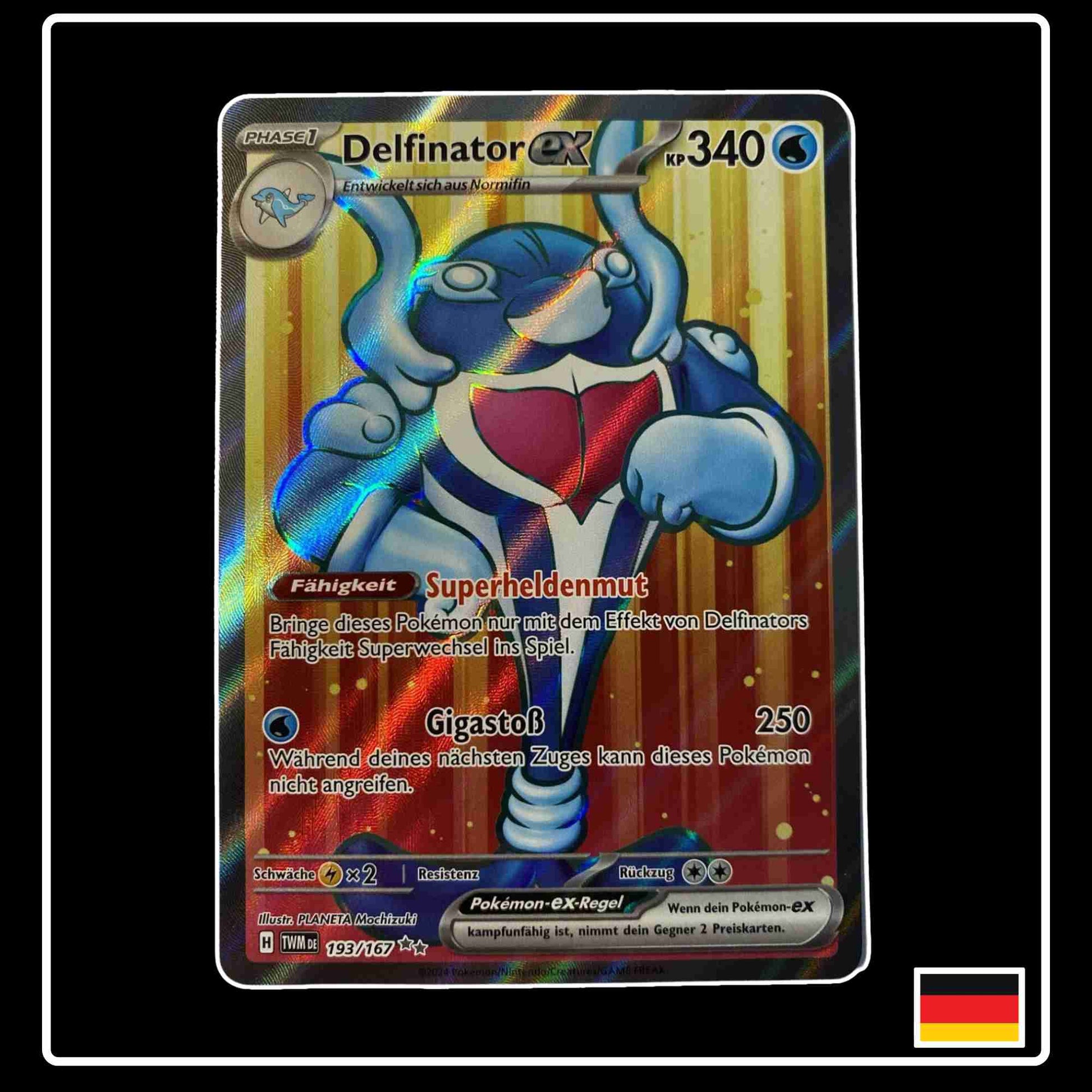 Delfinator ex Full Art 193/167 aus dem Pokemon Set Maskeraden im Zwielicht