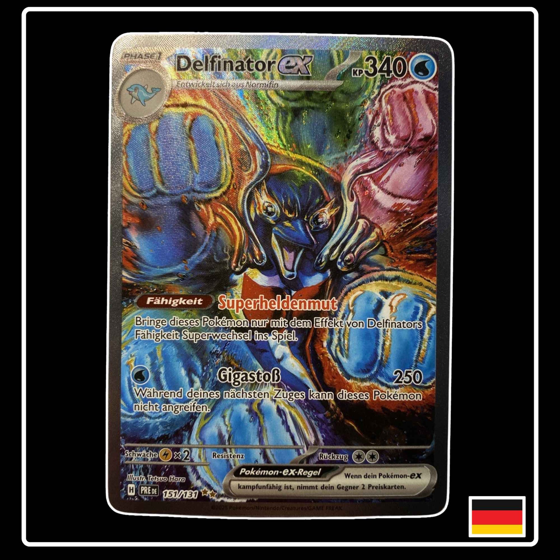 Delfinator Special Illustration Rare Pokémon Karte – Prismatische Entwicklungen, Deutsch, holografisch, selten